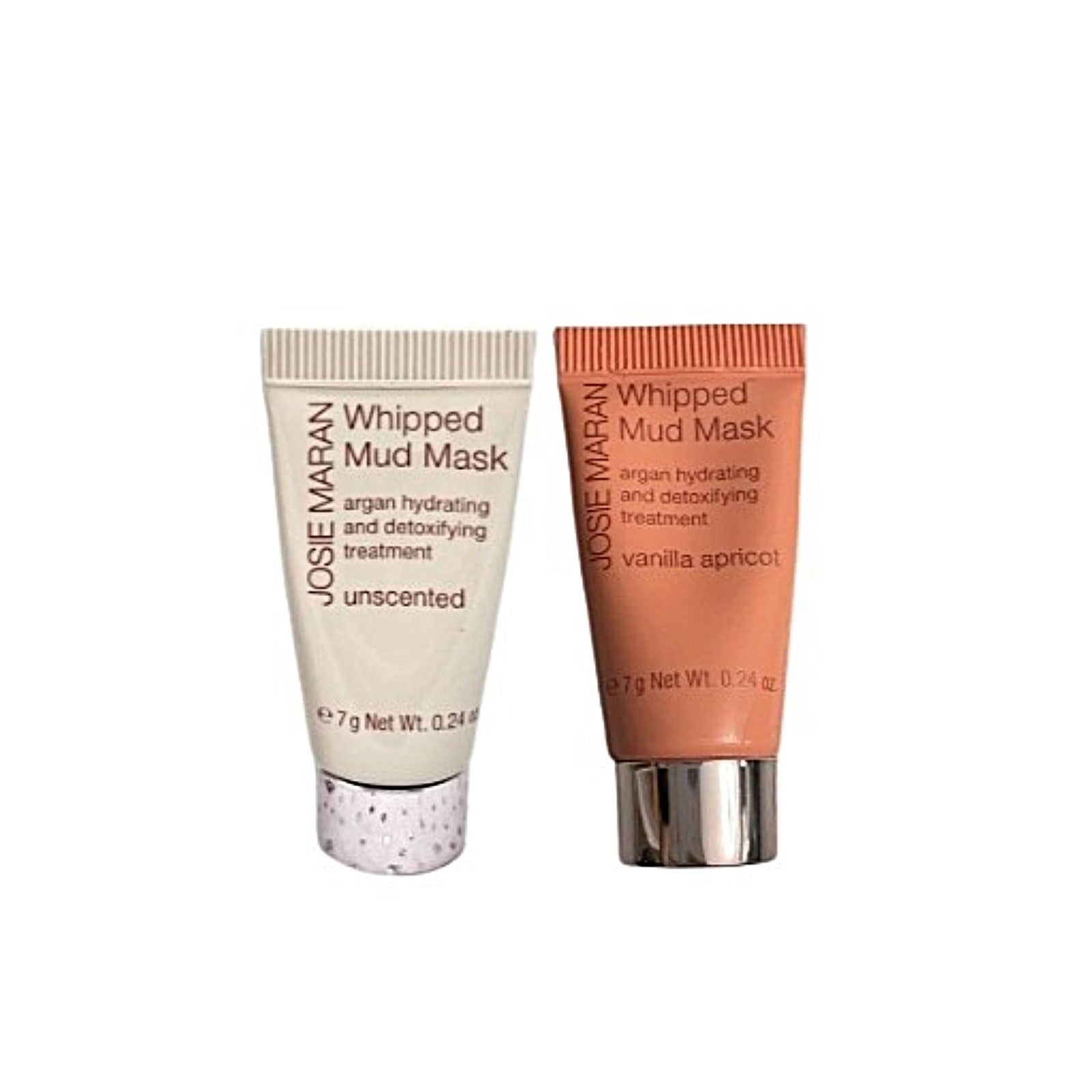 Josie Maran 2 Piece Argan Hydrating And Detoxifying Treatment Unscented / Vanilla Apricot 0.24 OZ / 7 G