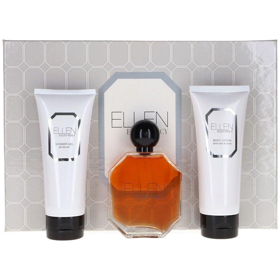 Ellen Tracy 3 Piece Set - Eau De Parfum Spray / Body Lotion / Shower Gel  2.5 FL OZ / 75 ML          3.4 FL OZ / 100 ML              3.4 FL OZ / 100 ML
